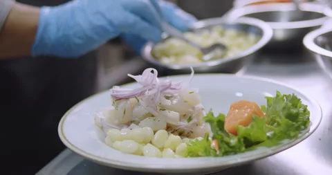 Preparing Authentic Peruvian Ceviche – Culinary Stock Video Stock Footage 290999808