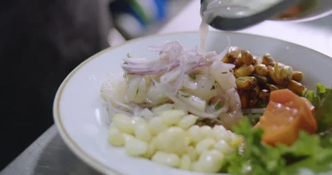 Preparing Authentic Peruvian Ceviche – Culinary Stock Video Stock Footage 290999873