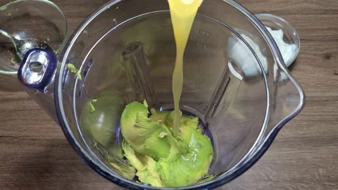 Preparing Avocado Salad Stock Footage 166637269