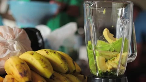 Preparing an avocado smoothie Stock Footage 249609193