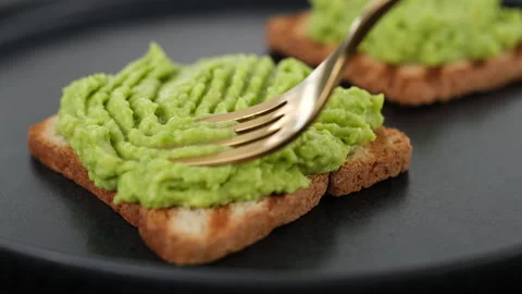 Preparing avocado toast Stock Footage 197303731