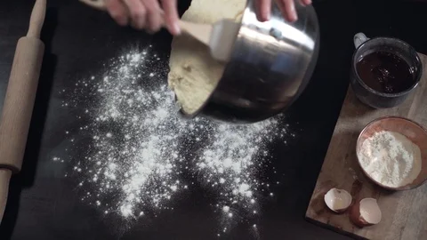 Preparing Babka with chocolate Stock Footage 98188145