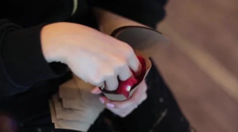 Preparing bags with petals Stock Footage 60958648