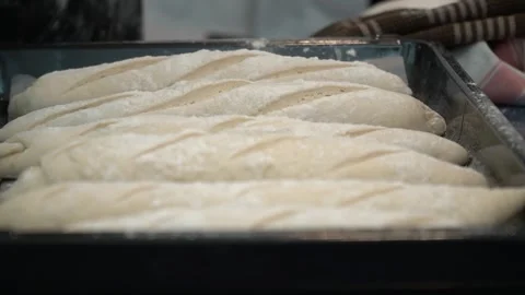 Preparing Baguette Dough Stock Footage 317472635