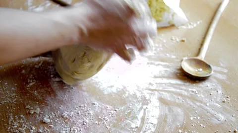 Preparing to bake biscuit Stock Footage 49876505