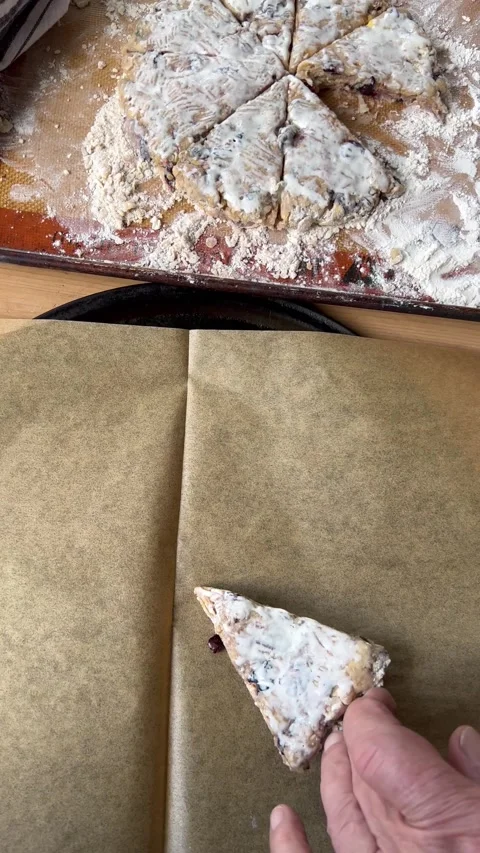 Preparing to bake scones vertical Stock Footage 242513019