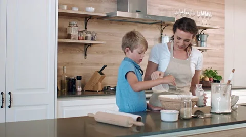 Preparing to bake together Video stock 60789749