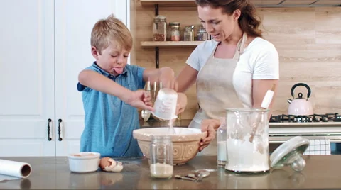 Preparing to bake together Stock Footage 60790150