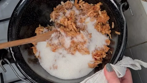 Preparing For Baking Apple Pie  Stock Footage 171474098