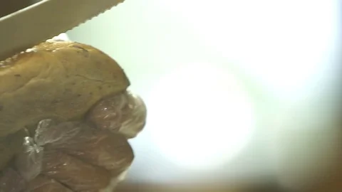 Preparing &amp; Baking Delicious New York Style Bagels In A Cafe Bakery Deli Stock Footage 123674132