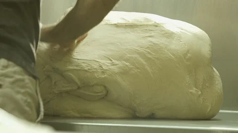 Preparing &amp; Baking Delicious New York Style Bagels In A Cafe Bakery Deli Stock Footage 123674795