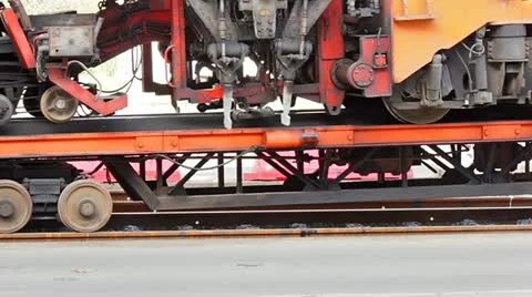 Preparing the ballast tamper Video stock 11139758