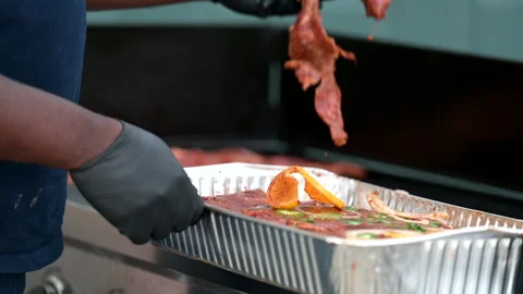 Preparing Beef for BBQ Stock Footage 289556689