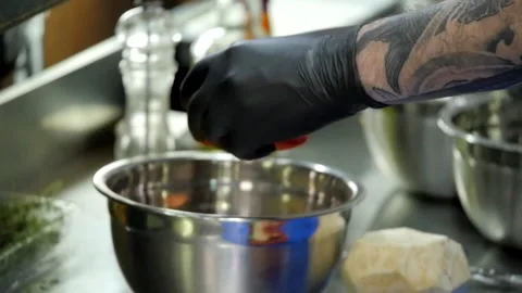 Preparing Bell Pepper Stock Footage 131629637