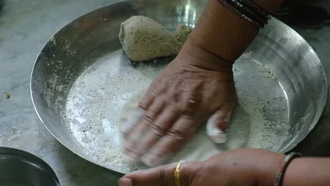 Preparing Bhakri ( An Indian Authentic Bread ) Stock Footage 161945964