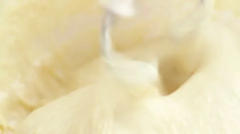 Preparing biscuit dough with a dough hook Stock Footage 24662248