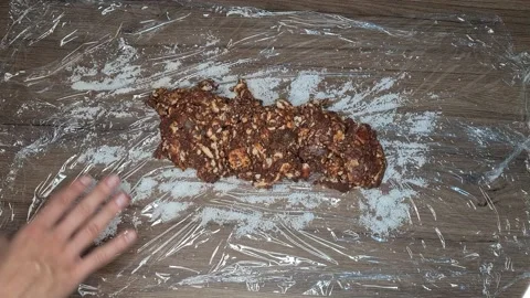 Preparing biscuits cake Video stock 171770313