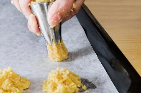 Preparing biscuits Stock Photos