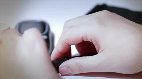 Preparing Blood Glucose Test 10 stylized Видео 10744826