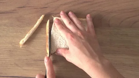 Preparing Bread For Making Pigs In A Blanket Stock-Footage 220349817