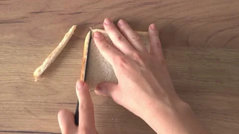 Preparing Bread For Making Pigs In A Blanket Video stock 220349819
