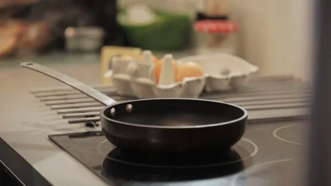 Preparing breakfast eggs Stock Footage 69164896