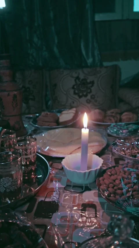 Preparing breakfast for Eid al-Fitr, moroccan food Stock Footage 303965978