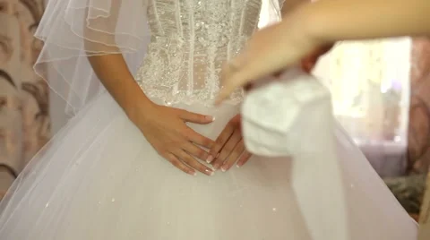 Preparing The Bride Stock Footage 52466040
