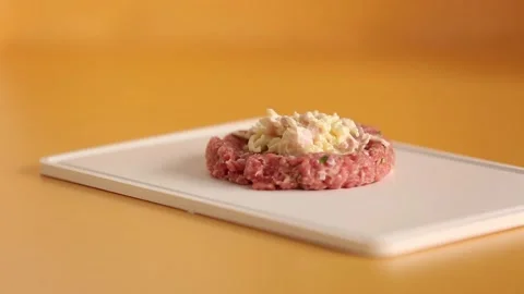 Preparing a burger 3 Stock Footage 132204718