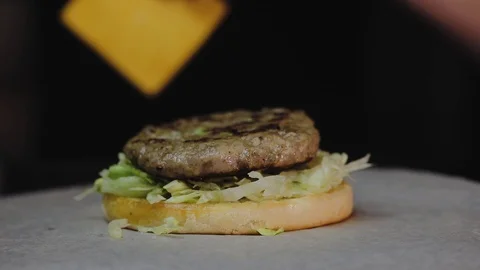 Preparing the burger Stock Footage 100364623