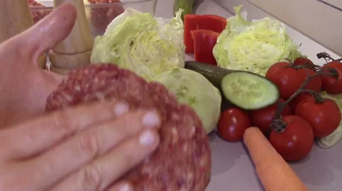 Preparing burgers Stock Footage 46742206