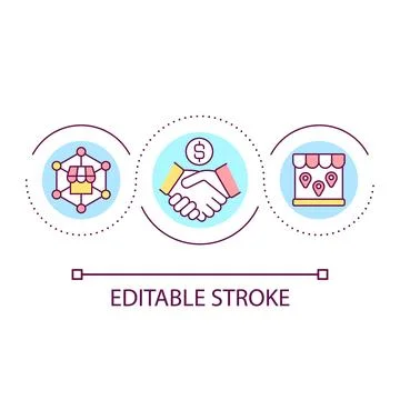 Preparing for business expansion loop concept icon イラスト素材