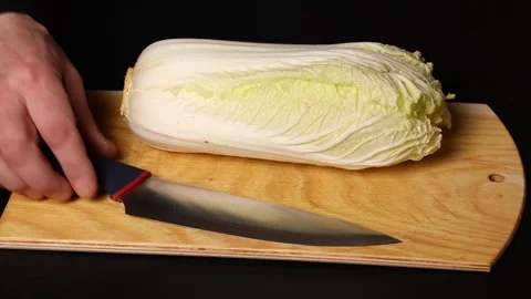 Preparing cabbage salad Stock Footage 327375260