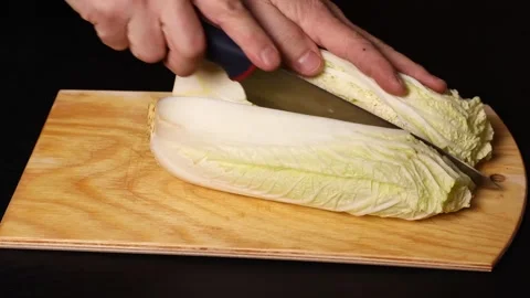Preparing cabbage salad Stock Footage 327375263