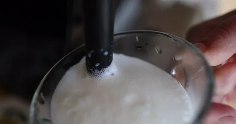 Preparing cappuccino with an espresso machine Stock Footage 287921763