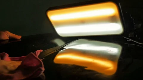 Preparing car body for work Stock Footage 87846605