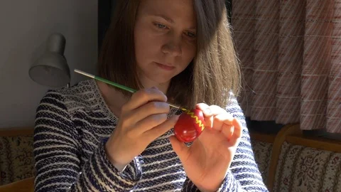 Preparing for the celebration of Easter Stock Footage 73456048