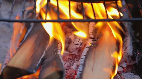 Preparing charcoal from wood. Stock Footage 49415752