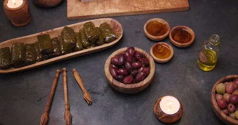 Preparing Charcuterie Tapas Overhead in Slow Motion Stock Footage 274774356