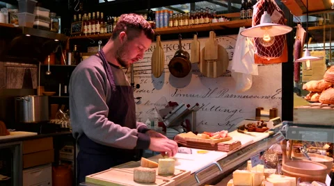 Preparing cheese for the party Stock-Footage 59554253