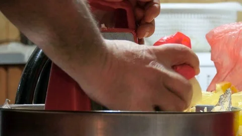 Preparing cheese for pizza Stock Footage 85050840