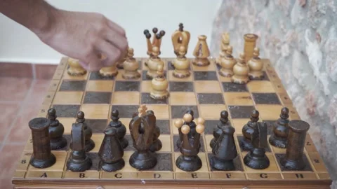 Preparing a Chess match. Stock Footage 145437053