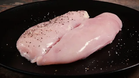 Preparing chicken breast for cooking. Stock Footage 120059406