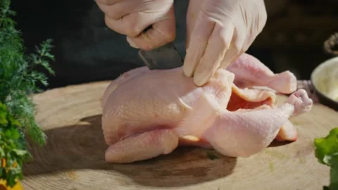 Preparing chicken Stock Footage 138127361