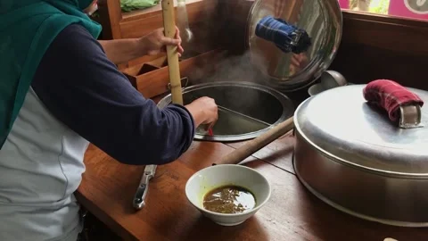 Preparing chicken noodles. Stock Footage 224869698