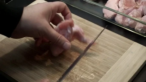 Preparing chicken wings Stock Footage 72960107