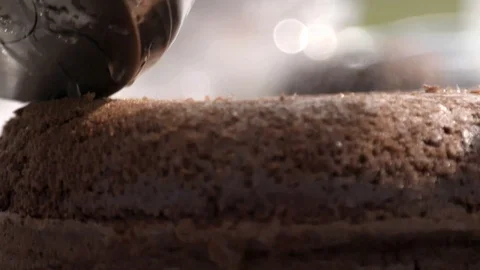 Preparing chololate cake Stock Footage 93730982