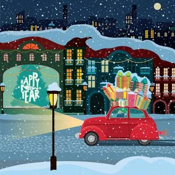 Preparing for Christmas in last minute Illustrazione stock