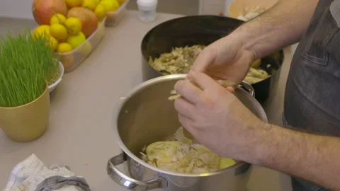 Preparing Christmas lunch Stock Footage 145647974