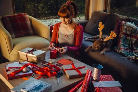 Preparing for Christmas Stock-Fotos